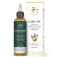 AVD ORGANICS AVD Organics Rosemary Oil for Hair – Infused with Biotin, Jojoba & Castor Oil – Strengthening, Nourishing & Volumising Hair Oil – Non-GMO – 120ml