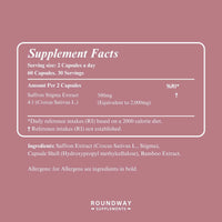 Saffron Supplement | 2000mg High Strength Extract Capsules for Mood Balance & Energy | 60 Capsules, 1 Month Supply | Made in The UK by Roundway Supplements