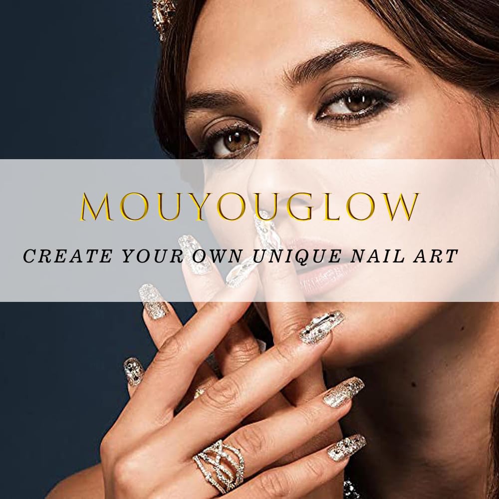 MouyouGlow Short False Nails, Square Pink Gradient White Chrome Glazed Donut Hailey Bieber Press on Nails with Glue, Natural Pink Ombre White Solid Fake Nails