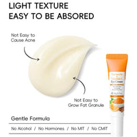 Generic Vitamin C Turmeric Eye Cream for Dark Circles and Puffy Eyes, Moisturizing Under Eye Brightener, Lightweight Anti-Aging Skincare for All Skin Types