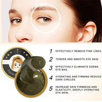 AICHUN BEAUTY 30 Pair Collagen Eye Mask Patch Hydro Gel Pad Anti-Wrinkle Dark Circles Bags Soft Smooth Skin Care Hydration Moisturizing (CAVIAR)