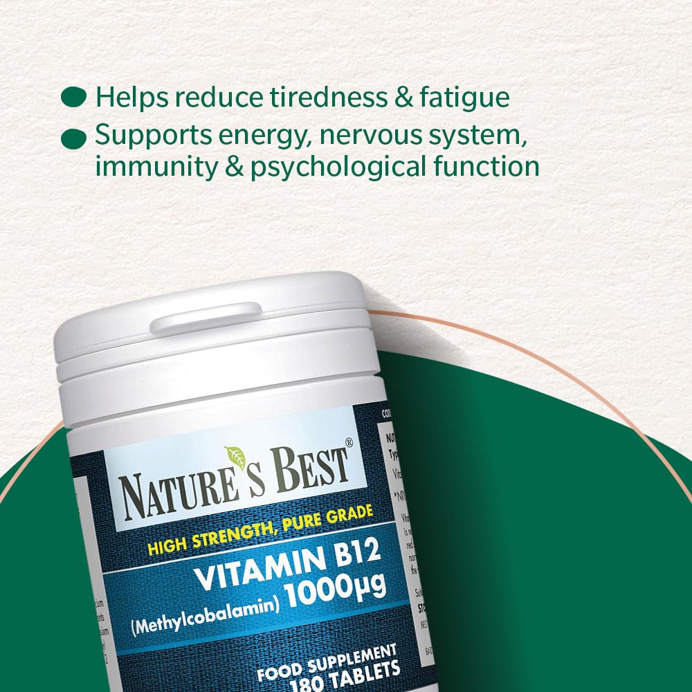 NATURE'S BEST Nature's Best Vitamin B12 (Methylcobalamin) 1,000µg, 180 Tablets
