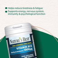 NATURE'S BEST Nature's Best Vitamin B12 (Methylcobalamin) 1,000µg, 180 Tablets