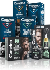 Cameleo Men - Permanent Hair Dye | Black Colour for Hair Beard & Moustache | Natural Colour Effect in 5 Minutes | Cover Grey Hair | Ammonia FREE | 30ml