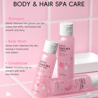 SALROAL Sakura Travel Shampoo and Conditioner Set – Travel Size Shampoo and Conditioner for Women, Perfect Sakura Shower Gift Set with Moisturizing, Nourishing Formula for Soft, Frizz-Free Hair on the Go