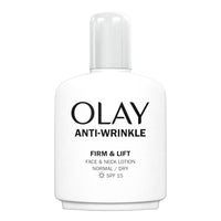 Olay Anti-Wrinkle Firm & Lift Face And Neck Lotion With SPF15, Helps Visibly Reduce Fine Lines & Wrinkles And Protects Against Premature Signs Of Ageing,100ml
