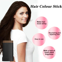 Safe and Convenient Hair Dye Comb, 2 in 1 Instant Hair Colour Stick with Built-In Comb, Portable Hair Dye Comb for Gray Hair Coverage, Fast Color Transformation in 12 Minutes (Dark Black Brown)