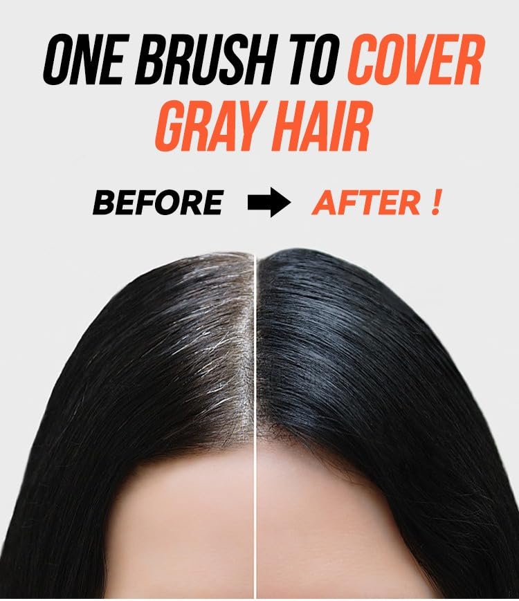 Generic Long-Lasting Temporary Hair Colour Brush, 20g (Dark Brown)