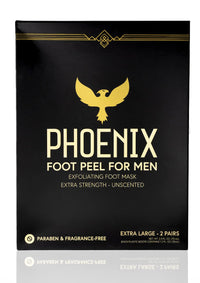 Phoenix Foot Peel for Men - Large - Extra Strength - 2 Pack - Callus Remover - Unscented - Paraben free