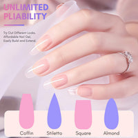 Makartt Poly Nail Hard Gel for Nail Extension Clear 50ML Beginner DIY