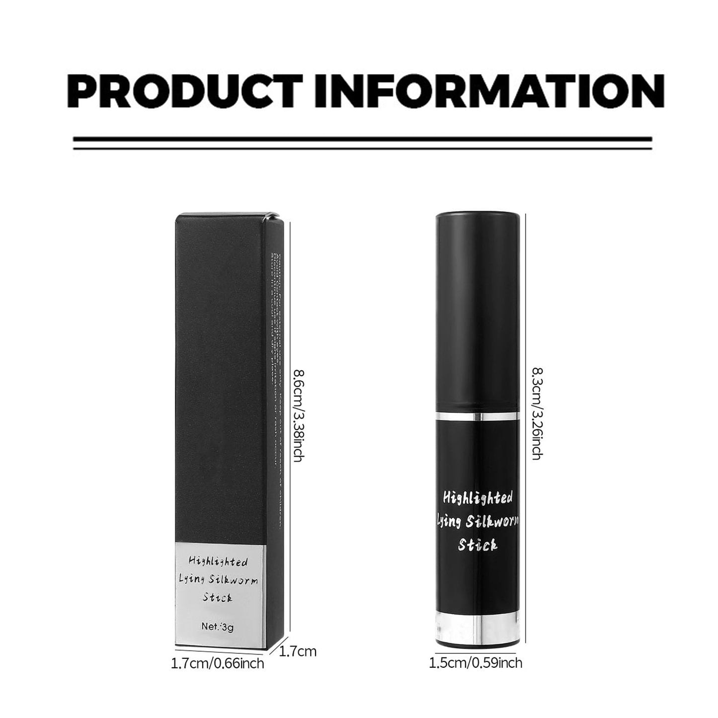 LYNTYAOU White Pearl Eyeshadow Stick, Shimmer Bright Color Eyes Makeup Pen, Metallic Cream Eye Shadow Crayon, Pearlescent Glitter Eyeshadows Pencil, High Pigmented Eyeliner Smooth for Women