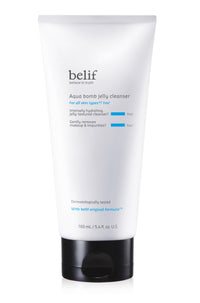belif Aqua bomb jelly cleanser | Jelly-to-foam mild hydrating facial cleanser with hyaluronic acid, melts away makeup and impurities, Korean skincare, Korean beauty (160ml)