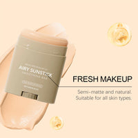 HERBENJOY Airy Sunstick Protection Bar, Broad Spectrum SPF 50+, Invisible No White Cast Sunscreen Stick for Face & Body, Water Resistant Korean Sunblock, Non-Sticky Roll On Sun Protection, 23g