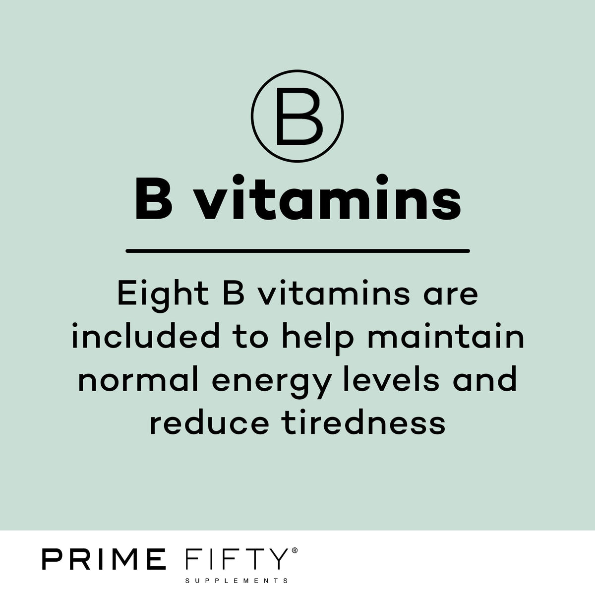 Prime Fifty Fighting Fatigue Supplement – 120 Day Supply – Energy Tablet with Vitamin B12, Magnesium & Iron for Over 50s – Co-Enzyme & C, D & B Vitamin Tablets for Tiredness & Fatigue