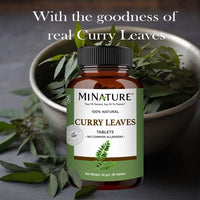 mi Nature Curry Leaves Tablet (Murraya koenigii) | Pure & Natural | Free from Chemical & Preservative| Plant Based Gluten Free |90 Tablet, 45 Days Supply 1000mg