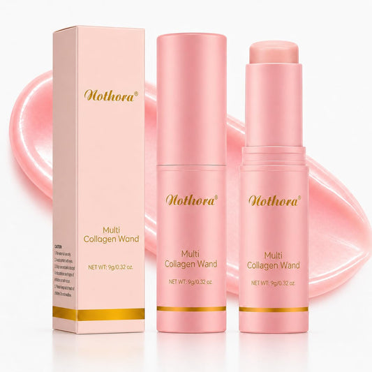 2PCS Nothora® Collagen Wand, Nothora Collagen Stick, Portable Wrinkle Bounce Multi Balm, Multi-use Hydration Stick, For Face Lips Body, Suitable for All Skin Types