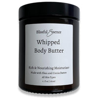 Whipped Body Butter | All Natural Intense Moisturiser | Vitamin E, Shea & Cocoa Butter for All Skin Types, Glass Jar