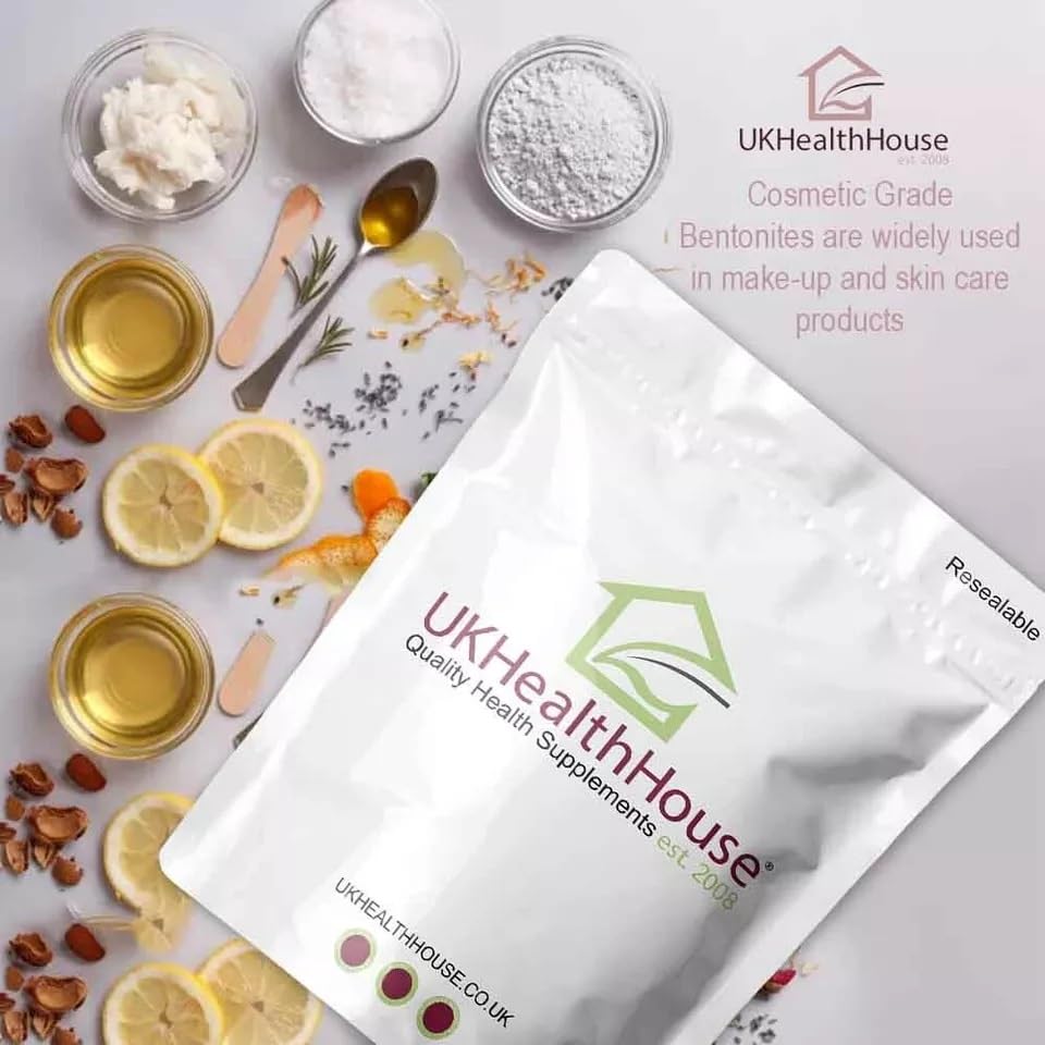 UKHealthHouse Calcium Bentonite Fuller's Earth Natural Detox Healing Clay Fine Powder Pure Full of Natural Minerals (250g)