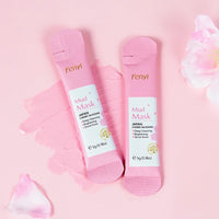 mercham 10 PCS Cherry Blossom Clay Mask, Deep Cleanse Mud Mask, Hydrating, Fade Fine Lines, Pore Tightening Pink Clay Face Masks, 100% Vegan Face Masks Skincare for All Skin Types 5ML*10