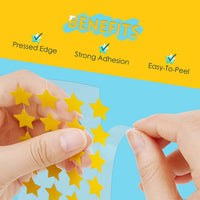 BAGLAK Star Shape Pimple Patch -300 Patches - Yellow & Blue, Hydrocolloid Patches - Pimple Stickers - Blemishes Patch - Facial Care