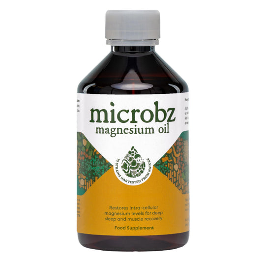 microbz MICROBZ Magnesium Oil | 250 ml | High Absorption Magnesium Chloride for Muscle Recovery, Cramps, Sleep & Relaxation, with Dead Sea Minerals – No Preservatives – Liquid Topical Magnesium, Vegan