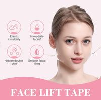 PingWPYe Face Lift Tape, Invisible V Face Sticker with 40 Pcs Wrinkles and 16 Lifting Ropes, Instant Wrinkle Lifting Patches Neck Eye Tape for V-Line Face, Tightening Skin Makeup Lift Tools