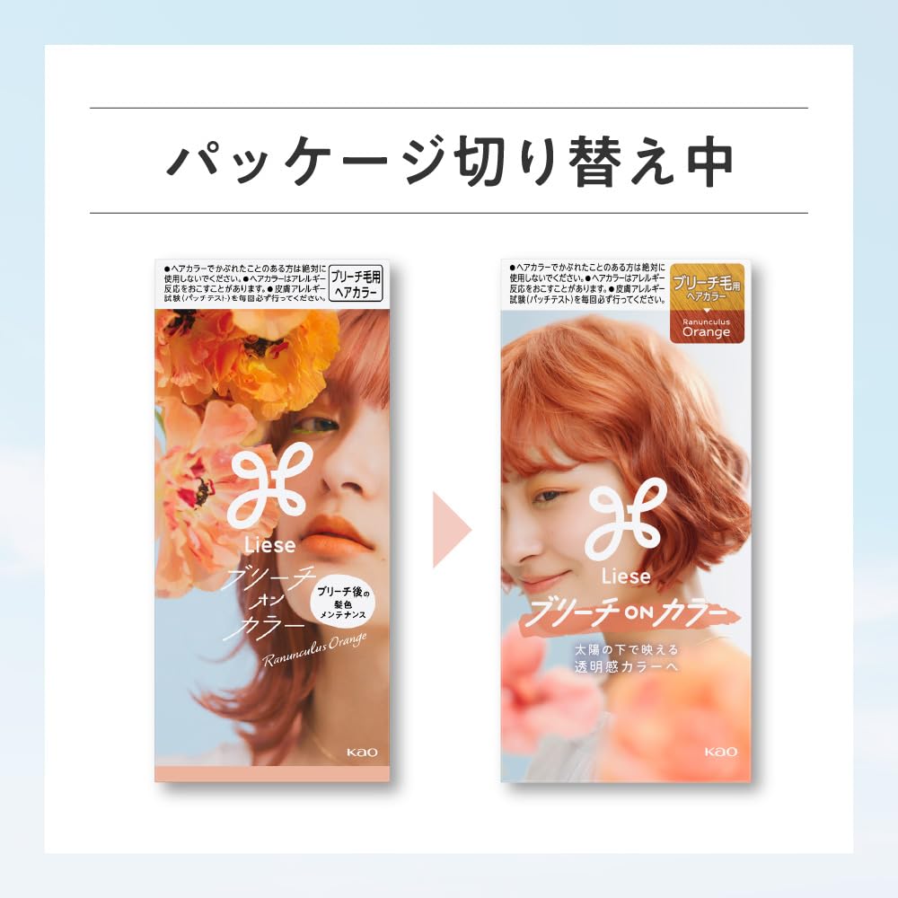 Liese Kao Bubble Bleach On Hair Color Ranunculus Orange