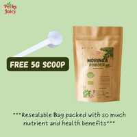 100% Pure Moringa Powder 180g with FREE 5g Scoop by Pecky Juicy – Pure Botanical Powder for DIY Beauty, Wellness, Hair Masks & Herbal Use