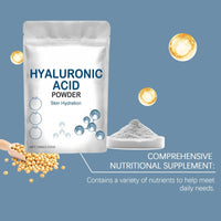 Hyaluronic Acid Powder,Natural Hyaluronic Acids Serum,Hyaluronic Acid Powder Serum,Hyaluronic Ac/id Pow/der for Skincare,Diy Facial Serum,Hyaluronic Ac/id Moisturizer,Water-Soluble for Skin Moisture