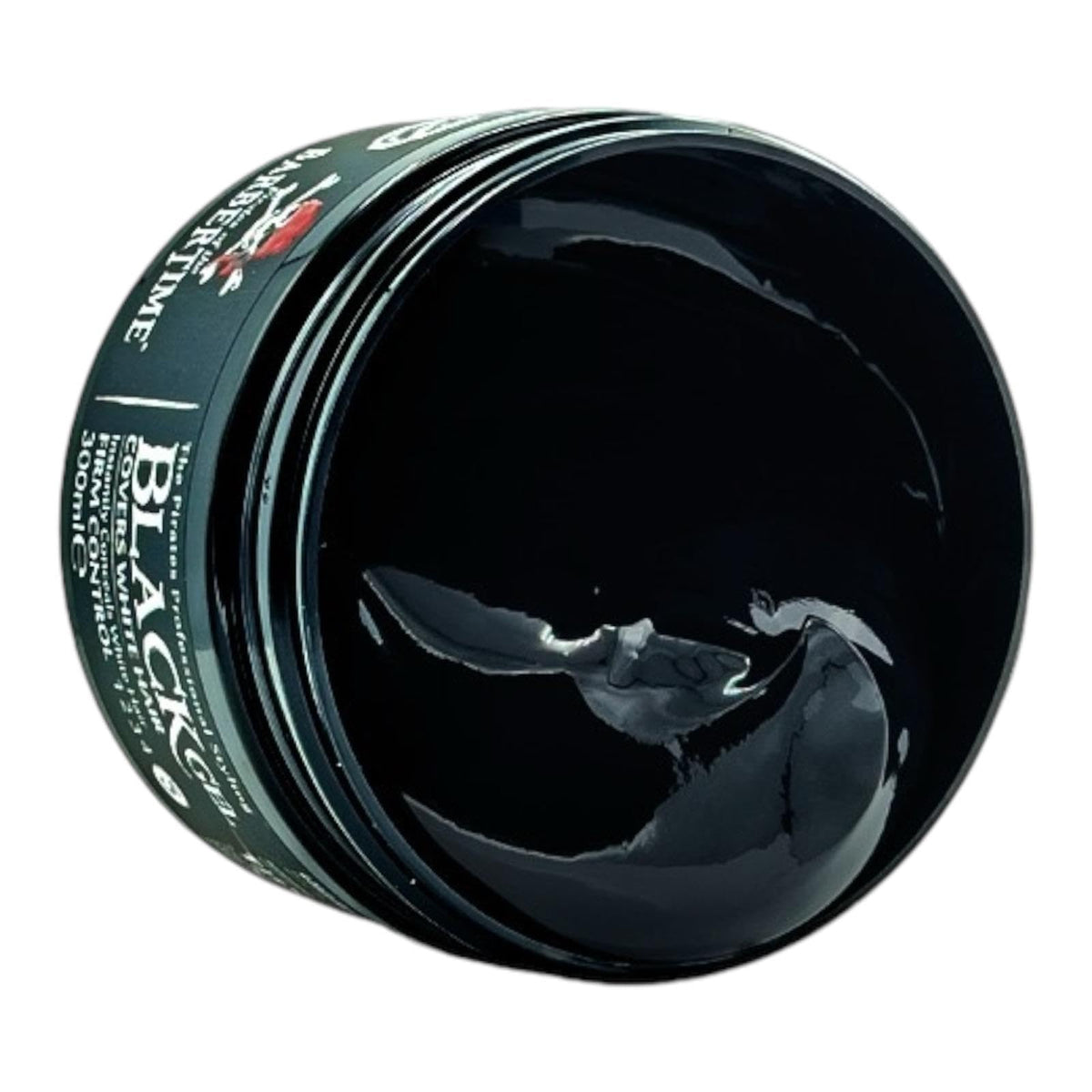 Barbertime UK Barbertime Hair Styling Gel | Temp Black Colouring Gel | Strong Hold Hair Coloring Covering Gel For Grey White Hair 300ml