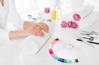 JND Professional 50pcs Nail Colour Display Swatch Sticks, Pop Sticks, Nail Art Palette Tip Display (Ring, Clear)