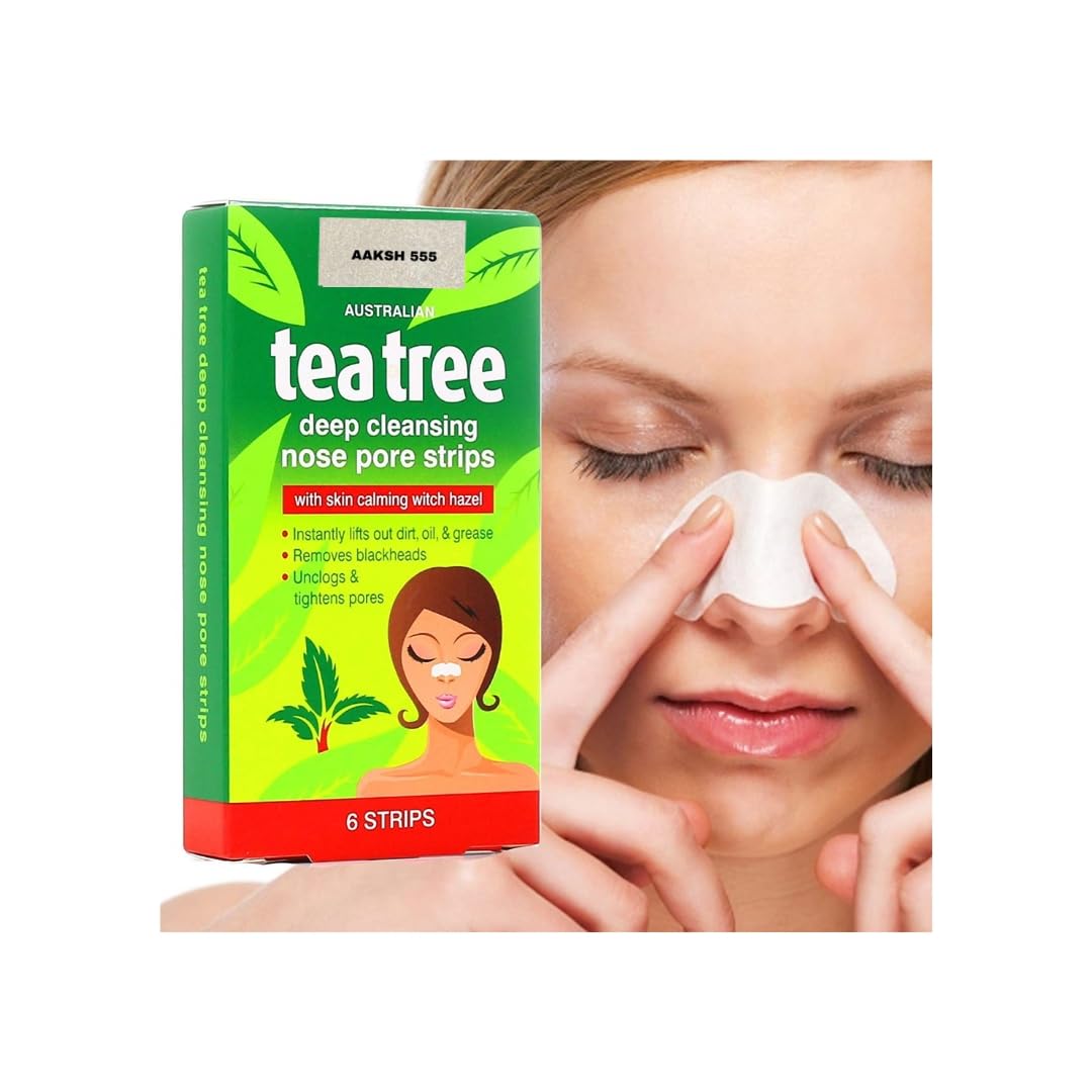 (12- STRIPS) Australian Tea Tree Deep Cleansing NOSE PORE STRIPS, [Blackhead Remover Clear and Unclogged Pores]Blackhead Remover Deep Cleansing Pore STRIPS FOR NOSE