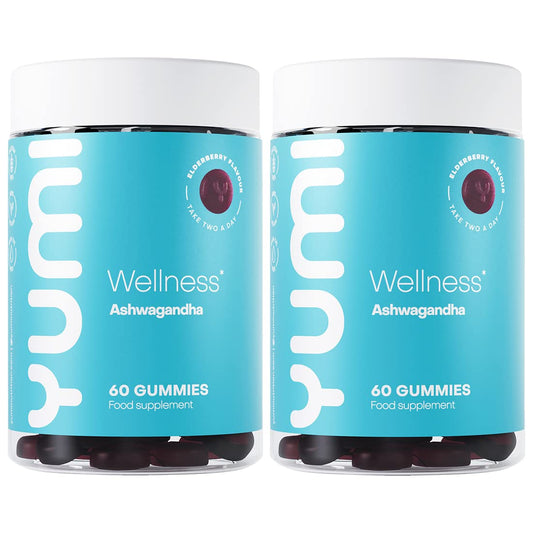 Yumi Nutrition Ashwagandha Gummies | High Strength 1200mg Per Serving Ashwagandha Capsules | 3% Withanolides Help Reduce Stress, Promote Calm & Sharpen Your Focus | x120 Elderberry Flavoured Gummies | 2 Month Supply