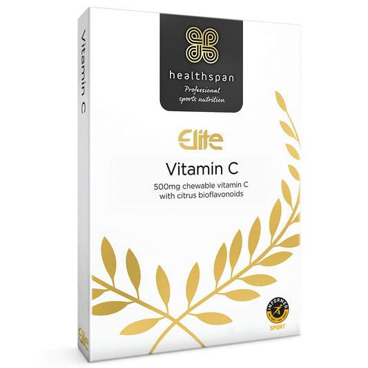 Healthspan Elite Vitamin C 500mg Chewable Tablets (4 Months’ Supply) | Stomach Friendly Vitamin C to Support Your Immune Health | All Blacks Official Partner | Informed Sport Accredited | Vegan