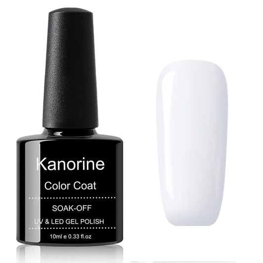 Kanorine KANORINE Gel Polish Soak-Off UV/LED White Colour Nail white Color Coat Varnish Art TYPE 10ml