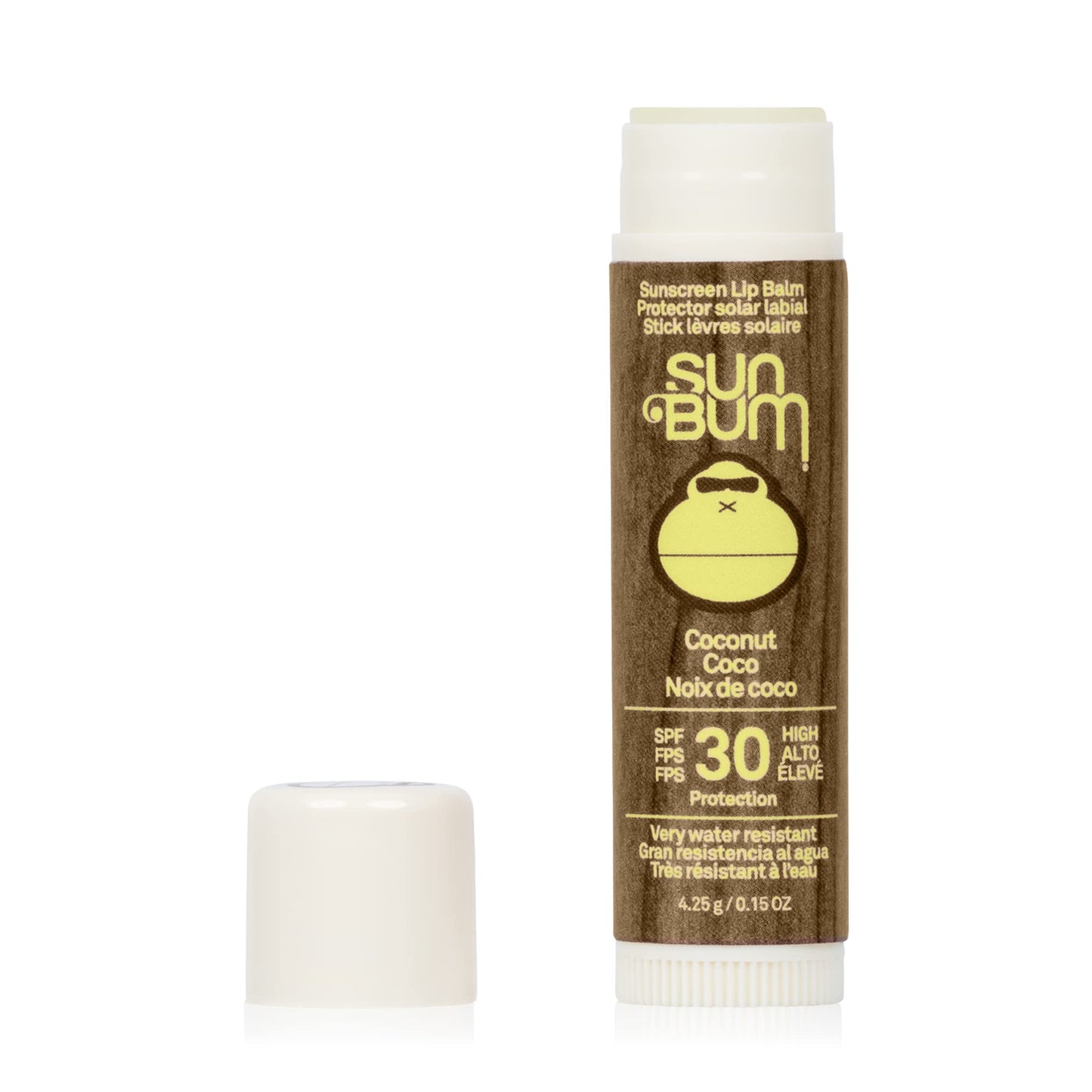 SUN BUM Sun Bum SPF 30 Coconut Sunscreen Lip Balm, Vegan and Cruelty Free Broad Spectrum UVA/UVB Lip Care, Made with Aloe and Vitamin E for Moisturised Lips, 4.25g