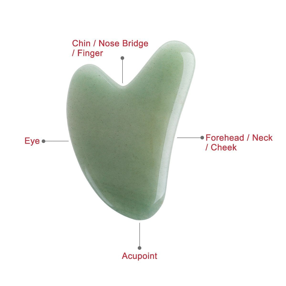 GGUA Gua Sha Facial Care Massage Treatment Natural Jade Board Scraping Tool Salon