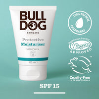 AMIGO BULLDOG - Skincare for Men | Protective Moisturiser | Face Cream With SPF 15 | 100 ml