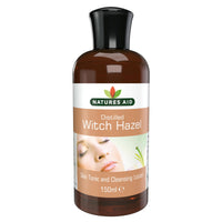 Natures Aid Distilled Witch Hazel 150ml - Natural Skin Care - Gentle Astringent Hydrates & Cleanses, Soothes Irritation - Promotes Healthy Skin Tone - Vegan, Gluten Free, Non-GMO - Anti-inflammatory