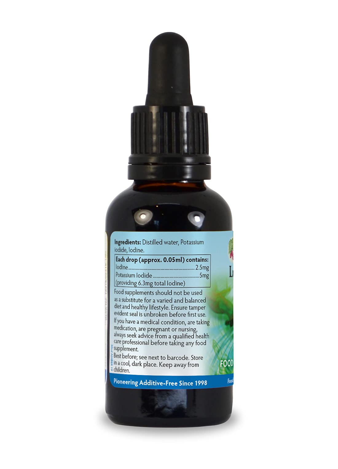 Health Leads ...Working With Nature Lugols 5% Iodine Solution 30ml, True 5% Liquid Formulation, Bulb Pipette for Easy & Accurate Dispensing, Formulated & Made in Wales