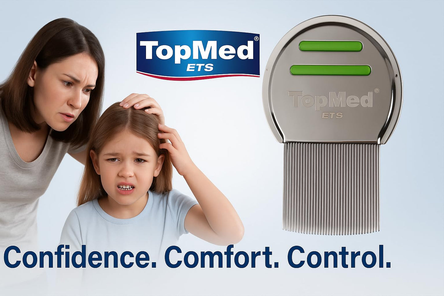 TOPMED ETS Top Med LICE Comb Steel Screw Needle Spiral 1 Count