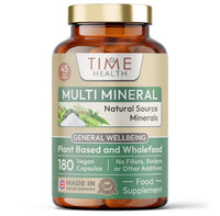 Time Health Daily Multi Mineral - Natural Source & Plant-Derived - Contains Ionic and Trace Minerals - Zero Additives - UK Manufactured - Pullulan (180 Capsule Bottle)