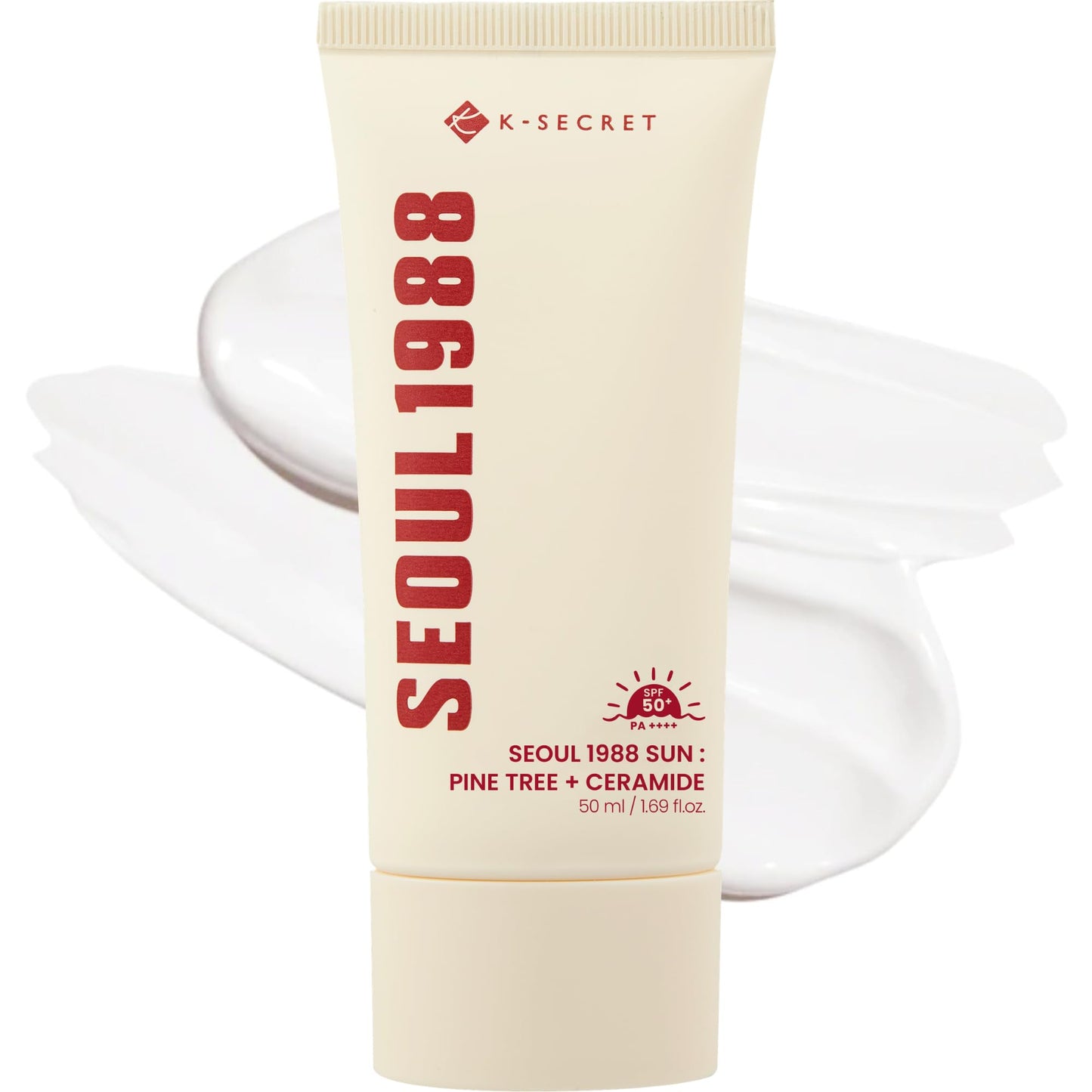 K-SECRET SEOUL 1988 Sun - SPF 50+ PA++++, Broad Spectrum UVA/UVB Protection | Lightweight, Hydrating Daily Sunscreen with No White Cast | Korean Skincare | 50 ml