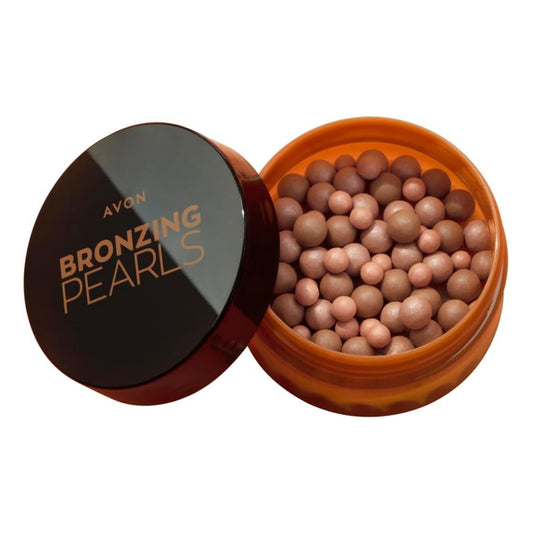 Avon Bronzing Pearls - Warm Glow, Multi-Shade Pearls with Mineral Pigments for a Buildable Multi-Dimensional Sun-Kissed Glow, Suitable for All Skin Tones, Cruelty-Free Face Bronzer, 28g