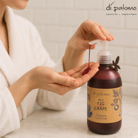 Di Palomo Vegan Wild Fig & Grape Liquid Soap 240ml - Luxury Hand Wash Italian Hand Soap Dispenser Skin Body Care Antibacterial Handwash Gifts for Women Hand Wash Gift Present