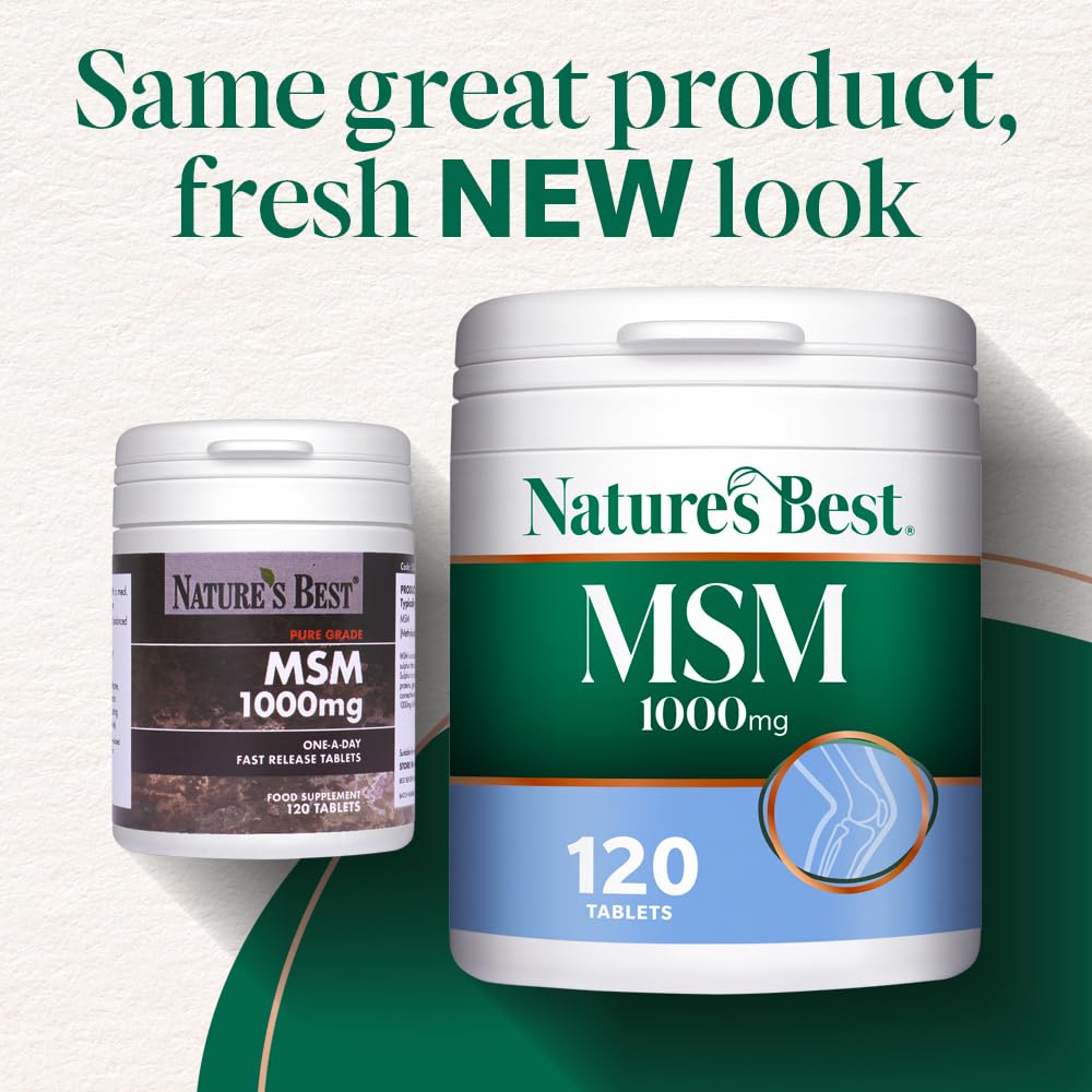 NATURE'S BEST Nature's Best Pure MSM 1000mg Tablets, 120 Tablets