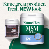 NATURE'S BEST Nature's Best Pure MSM 1000mg Tablets, 120 Tablets