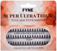 FYNE Super Ultra Thick Individual Eyelashes - 240 Eyelash Clusters - 8mm / 10mm / 12 mm Ultra Thick Natural Lashes - Volume Cluster Lashes - Durable False Eyelash Extensions - 4 Packs of Lashes