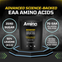 Amino Recovery - EAA & BCAA Intra Workout Powder - 7000mg EAA Amino Acid Recovery Drink & BCAA Powder - Protect Muscle & Aid Recovery - Sugar Free & Vegan (Apple, 22 Servings)