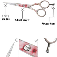 wish beauty,the royal elegance Wishbeauty Pre-Style Magic White Hair Scissors 5.5 Inches Offset Design Forged Special German Steel, Hair Cutting Scissors Shears, Barber Hairdressing Scissor Salon Razor Edge (Magic White)